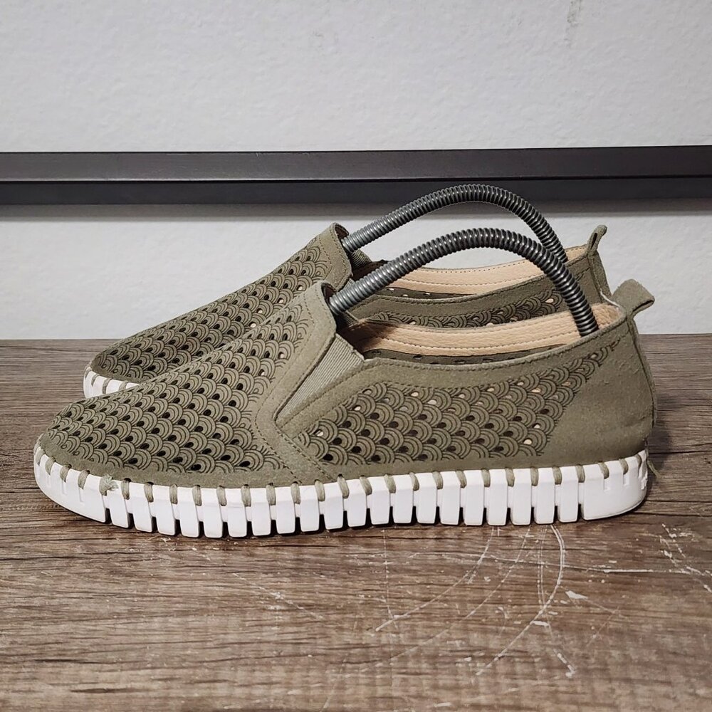 Ilse Jacobsen Tulip Women’s Slip-On Shoes Size 41 (10.5-11) Green